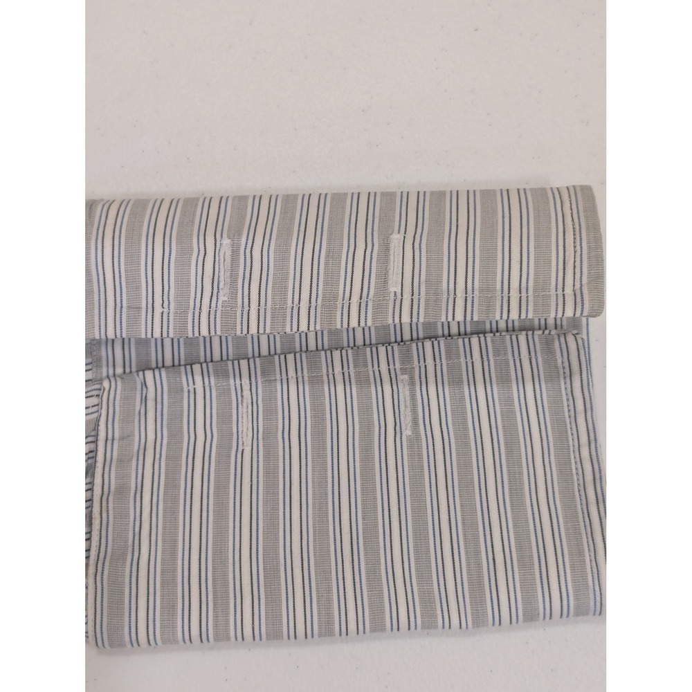 Tom James Custom Tailored Mens Striped Button Down Dress Shirt 16.5 / 38 - Picture 3 of 6